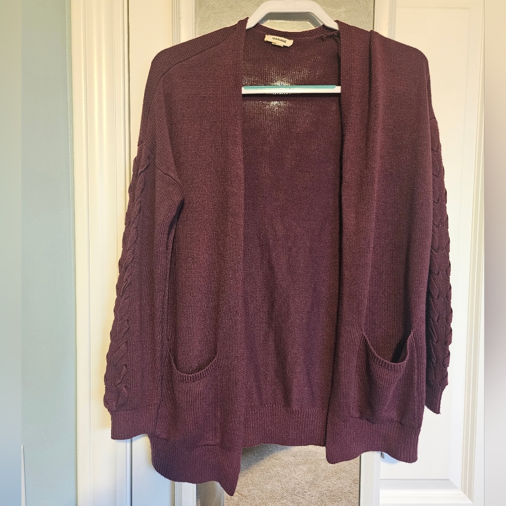 Garage Burgundy Cardigan size Medium